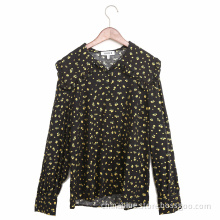 Ladies high quality woven printed blouse